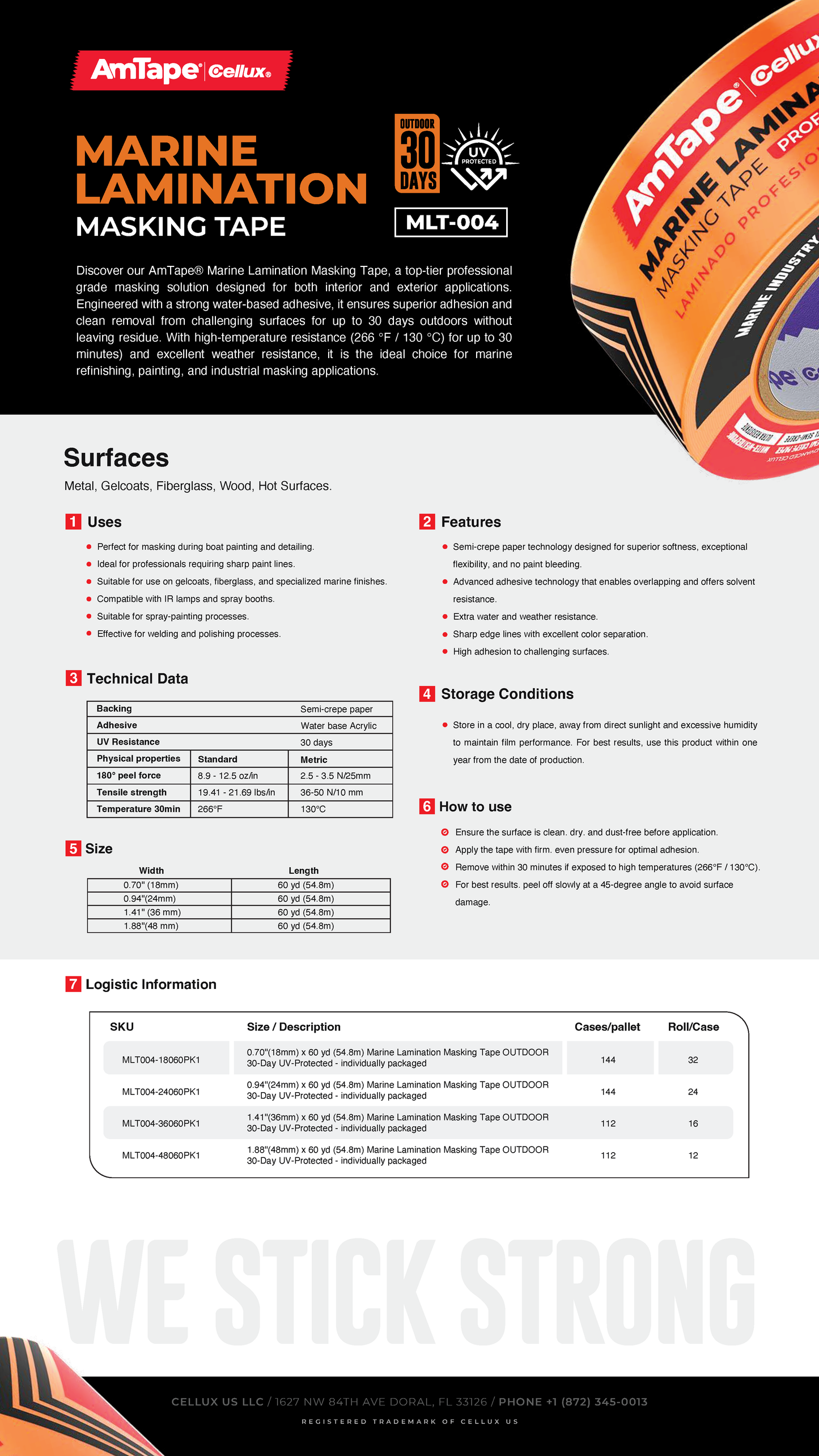 AmTape® Marine Lamination Masking Tape